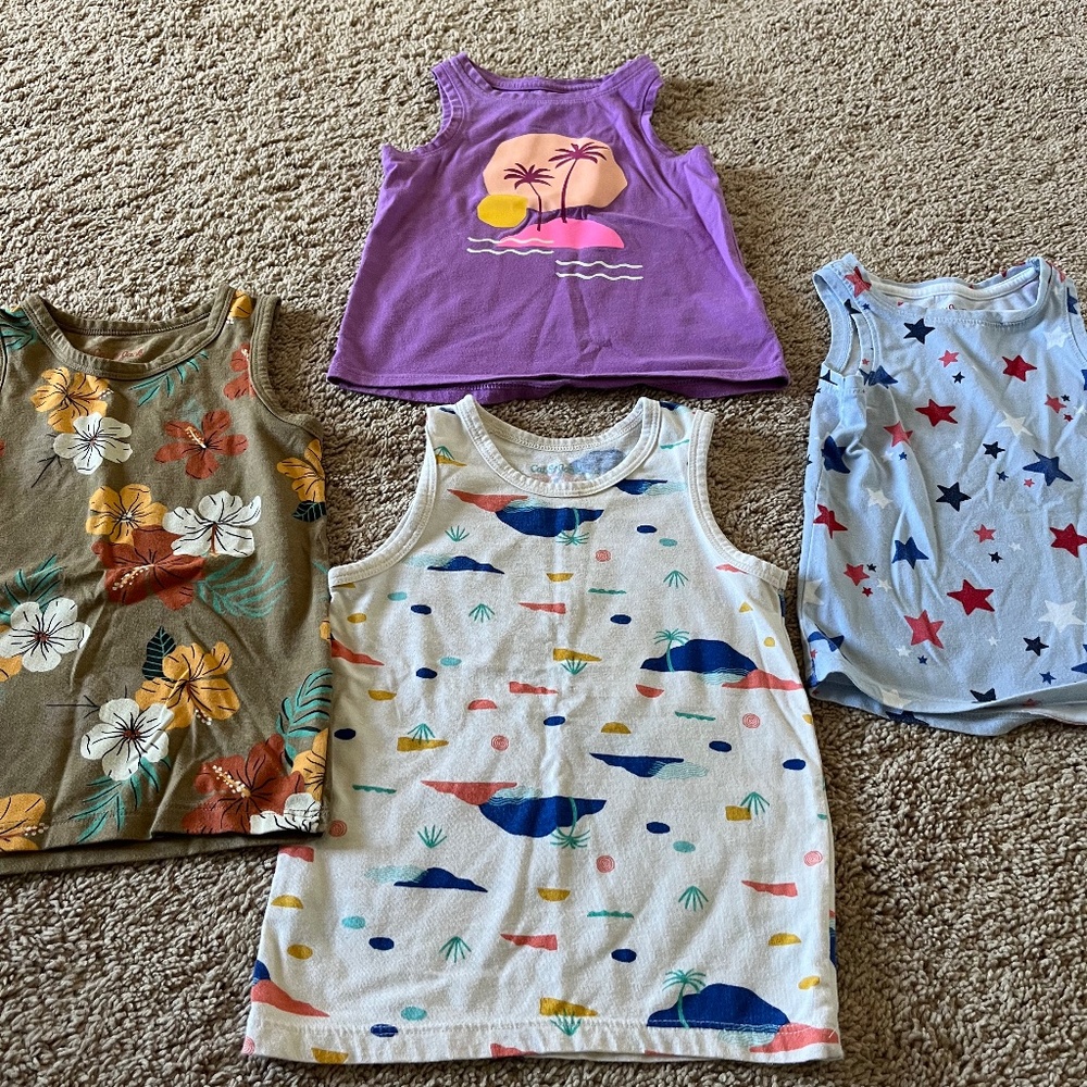 3T sleeveless shirts - 4